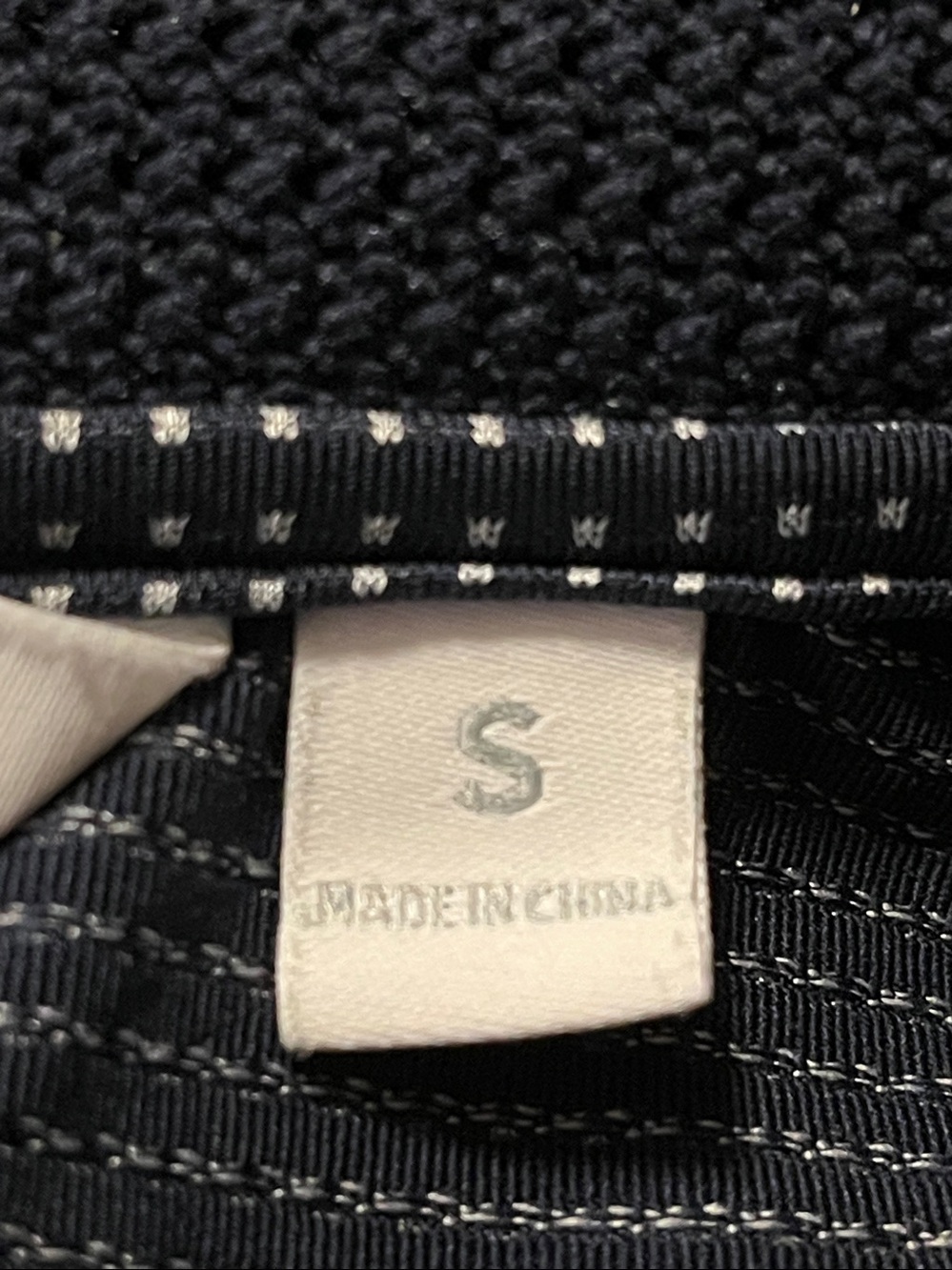Lady Hagen Navy Knit Polo Top with White Stitch Detail - Picture 3 of 10
